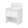 Artiss Bedside Table Drawer Charging Station White