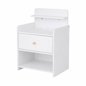 Artiss Bedside Table Drawer Charging Station White