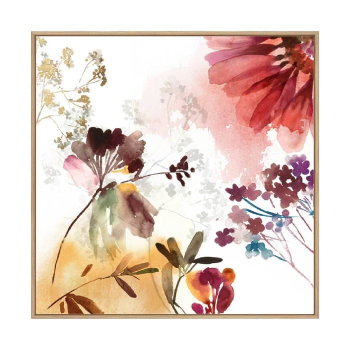 Artey | Bohemian I - Framed Canvas - Natural Frame - 100 x 100cm
