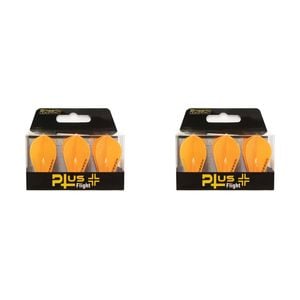 2x 3pc Robson Plus Dart Flights F Shape Accessory Set - White