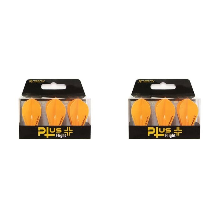 2x 3pc Robson Plus Dart Flights F Shape Accessory Set - White