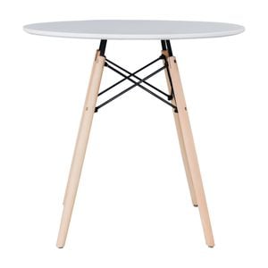 Pinto 100cm Dining Table Round 4 Seater White
