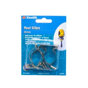 Zenith Nickel Plated Siddons Tool Clip - 4pk 30mm