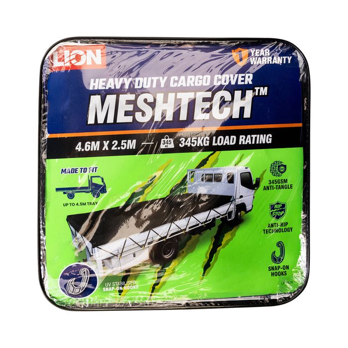 Lion 4.6 x 2.5m Heavy Duty Meshtech Cargo Net - To Suit 4.5m Truck Tray