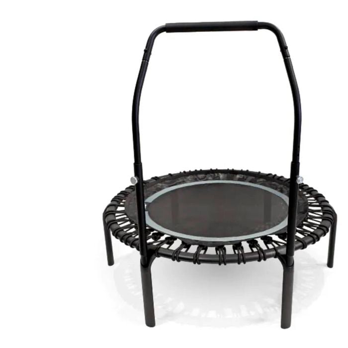 Acon Fit 1.12m 44in Round Rebounder Fitness Trampoline With Handlebar Black