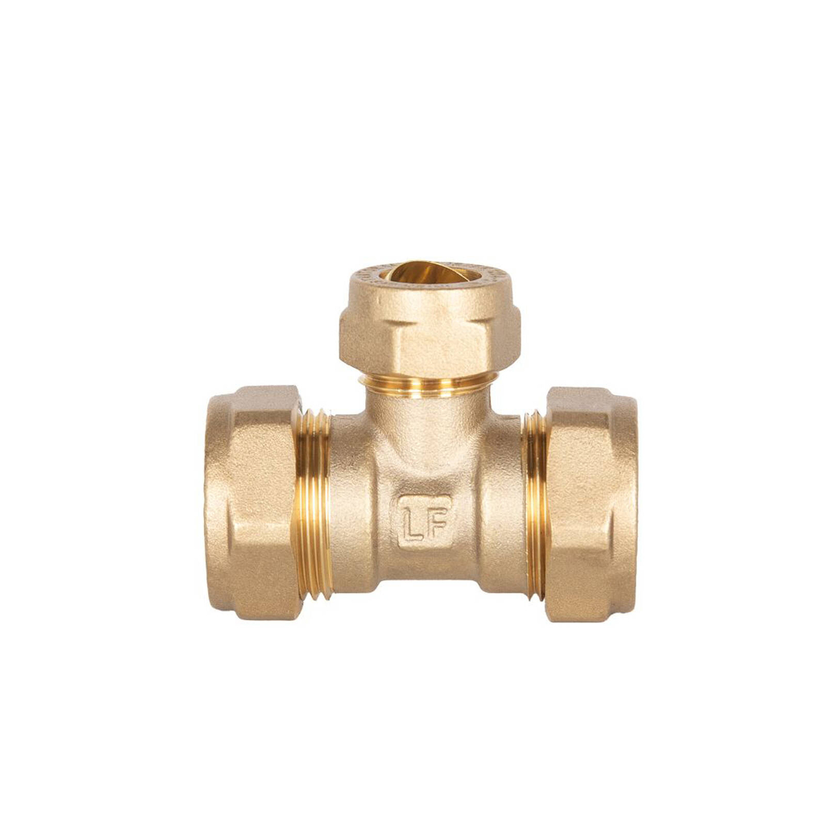 Instantor - 20mm x 20mm x 15mm Brass Compression Reducer Tee LF ...
