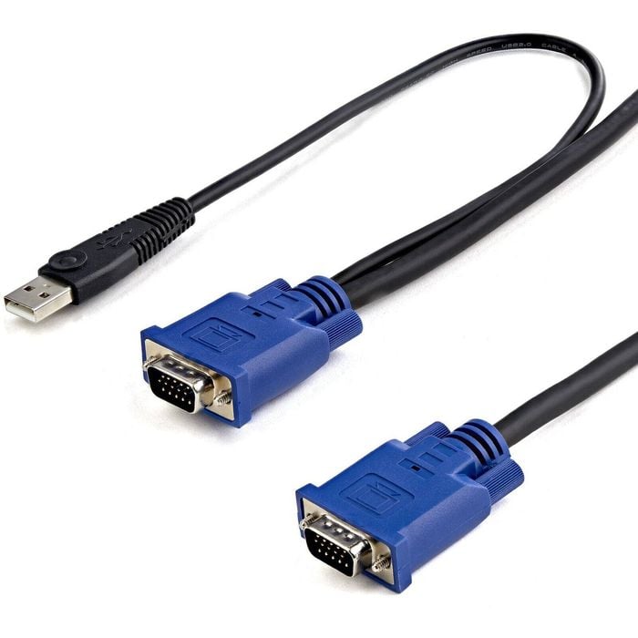 StarTech.com 15 ft 2-in-1 Ultra Thin USB KVM Cable - Video / USB cable - 4 pin USB Type A