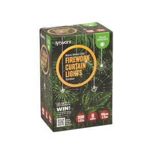 Lytworx Warm White Solar Firework Curtain Lights - 5 Pack