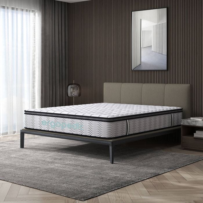Royal Comfort Ergopedic Mattress 5 Zone Pocket Spring Mattress White Grey Black Queen