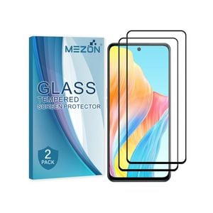 2 Pack Mezon Oppo A58 4g Full Cover Tempered Glass Screen Protectors