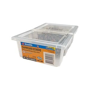 Zenith 8G x 35mm Gold Passivated Square Drive Chipboard Screw - 500 Pack