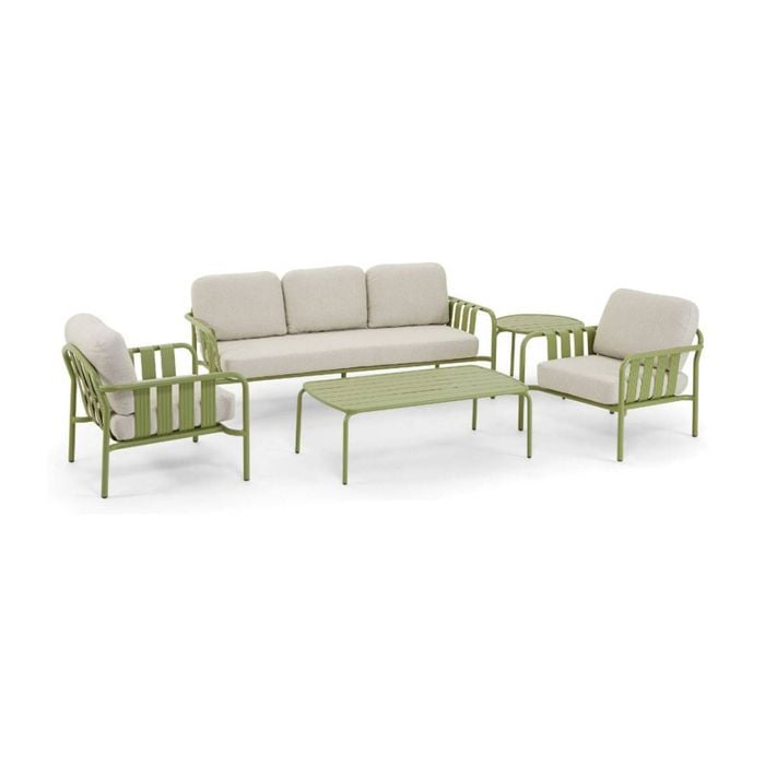 Mornington Outdoor 3+1+1 Lounge Setting With Coffee Table And Side Seagrass