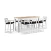 Balmoral 2M Aluminium Bar Table With 8 Capri Bar Stools