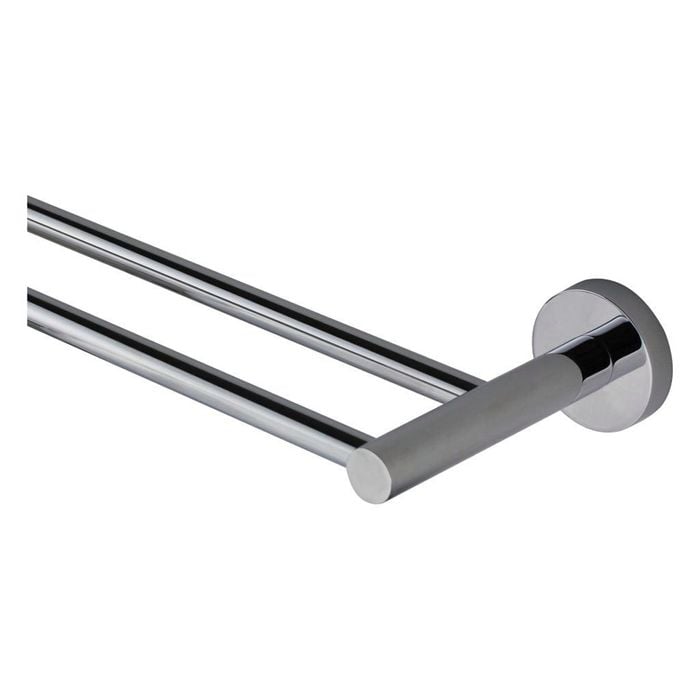 MIXX 750mm Chrome Chia Round Double Towel Rail