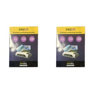 200pc Gusspak A3 30.3x42.6cm Laminating Film Pouches/sheets 125 Micron Glossy