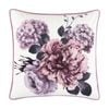 Bianca Kiara Square Lavender Purple/White Blooms Velvet Decor Cushion 43x43cm