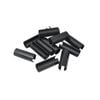 DTA 6mm Black Dust Shield Pole U Clips - 12 Pack