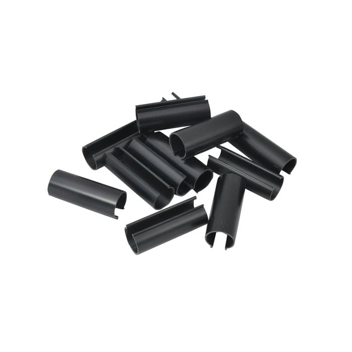 DTA 6mm Black Dust Shield Pole U Clips - 12 Pack