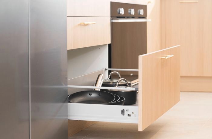 Define kitchen into practical zones