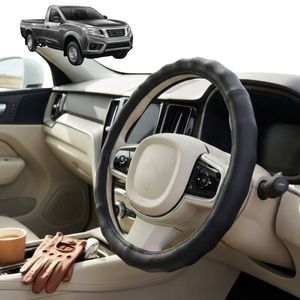 Australian Goose Steering Wheel Cover for Nissan Navara Single Cab 2015 - Current (NP300/D23) Circle Black