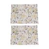 2x 4pc Bas Phillips Printed Linen Looks Placemat Set Green Wonderland 33x45cm