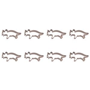 8PK R&M Triceratops Cookie Cutter Polyresin Coated Steel 15.25cm - Brown