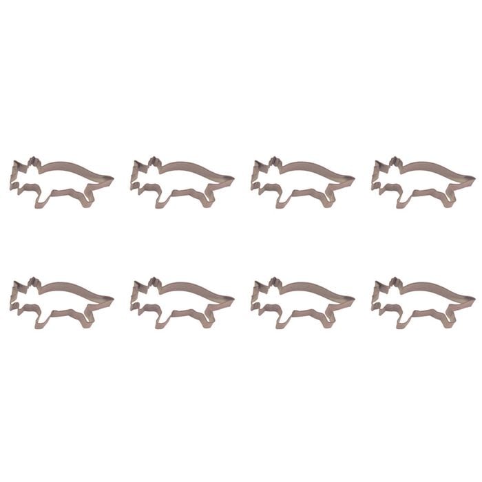 8PK R&M Triceratops Cookie Cutter Polyresin Coated Steel 15.25cm - Brown