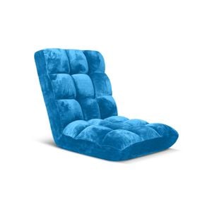 Soga Floor Recliner Folding Lounge Blue