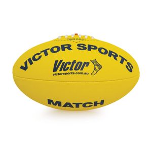 Victor Sports Synthetic Football Durable AFL Ball Yellow Size 1