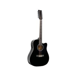 Karrera 12-String Acoustic Guitar with EQ - Black