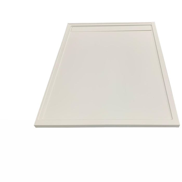 Wet Area Solutions Custom Up To 1000 x 1500mm White Rear Channel Solid Surface Shower Base