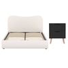 Artiss Double Bed Frame and Bedside Table Set Boucle Beige