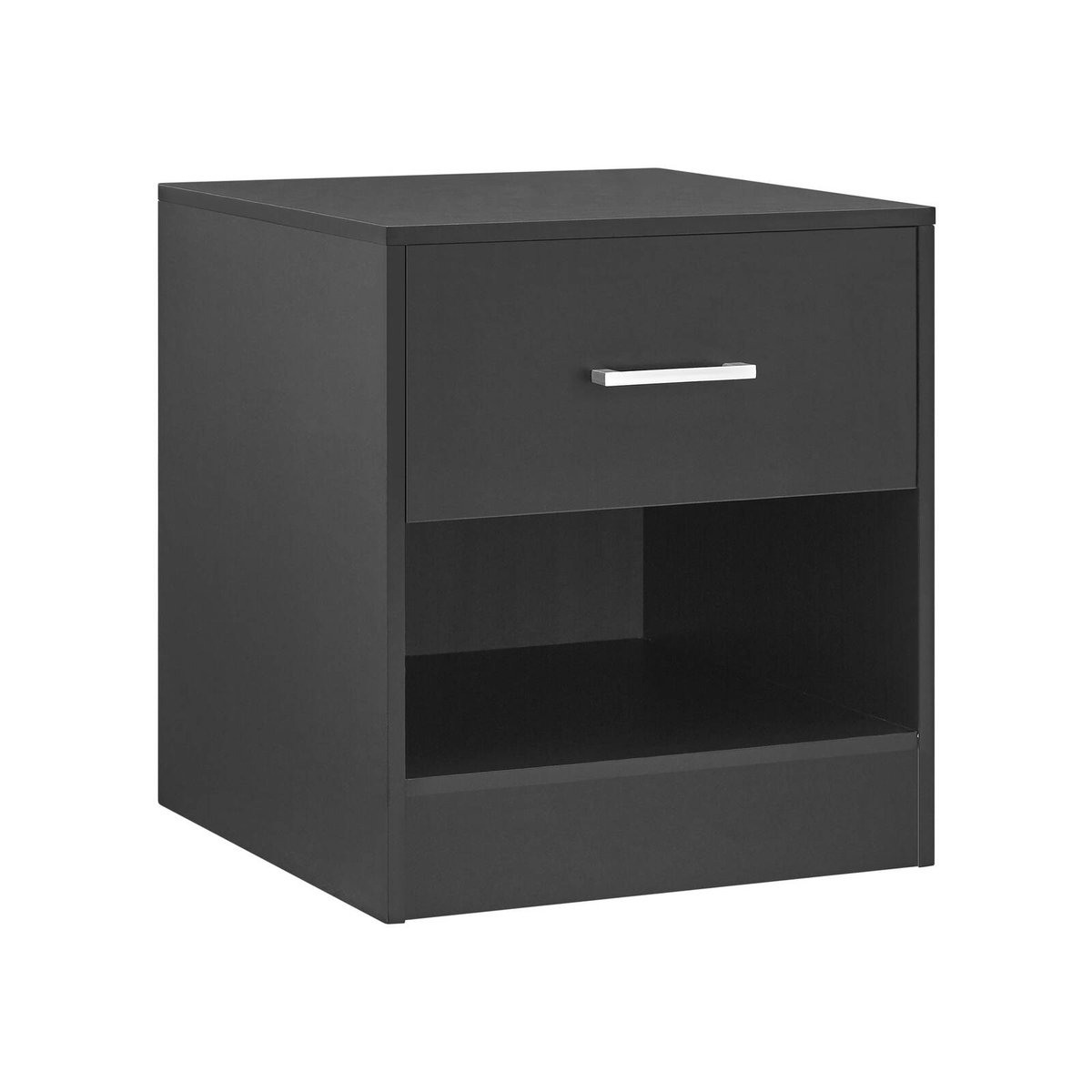 Griffin Bedside Unit Side Table 1 Drawer Black - Bunnings Australia