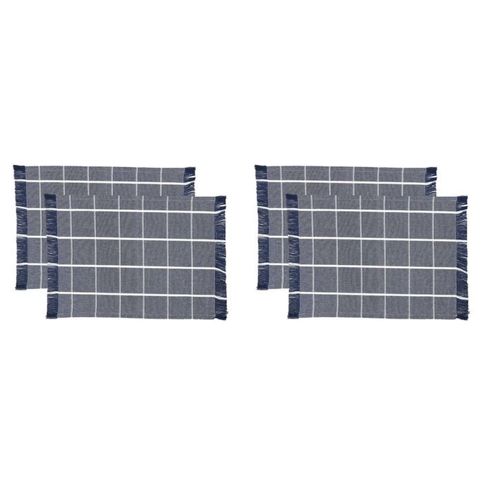 2x 2pc NF Home & Entertaining Essentials Greenland Placemat 33x45cm Solid Blue