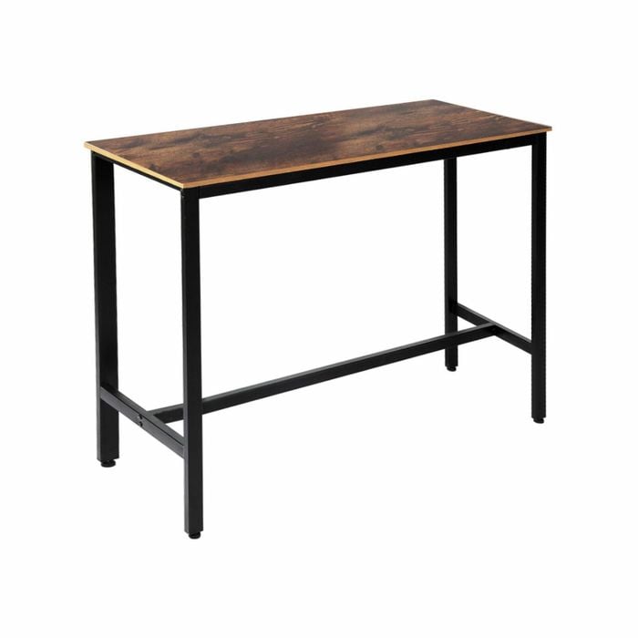 Levede Wooden Industrial High Table Brown