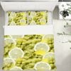 3D Lemon Grape 265 Bed Pillowcases Quilt King Size