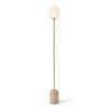 Nordhavn Travertine Floor Lamp Gold Glass Globe Standing Light 158cm AU Plug