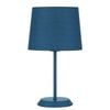 Telbix Jaxon Contemporary Table Desk Lamp Light Metal Fabric Blue