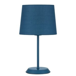 Telbix Jaxon Contemporary Table Desk Lamp Light Metal Fabric Blue