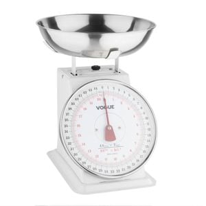 Vogue Kitchen Scale Heavy Duty Mechanical Bowl Top Stainless Steel 20kg Capacity 50g Graduation F176