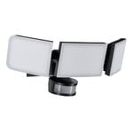 Brilliant 45W Black Fortress Triple Security Light