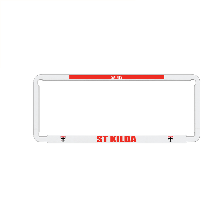 1x OFFICIAL AFL ST KILDA Car Number Plate Frame Cover Surround NEW logo