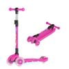 Advwin Foldable Kids Scooter 3 Wheels w/ Music Light Up Pink