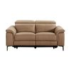 Capel 2 Seater Leather Electric Recliner Sofa Lounge Mocha Brown