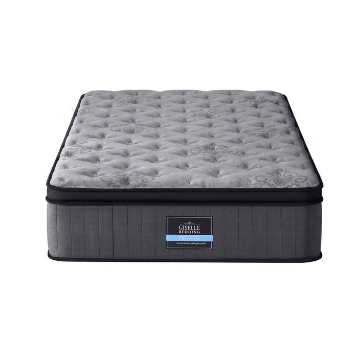 Giselle King Single Mattress 34cm Euro Top 5-Zone Latex Edge Support Pocket Spring