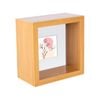 Nicola Spring 3D Deep Box Photo Frame - 4 x 4" with 2 x 2" Mount - Light Wood