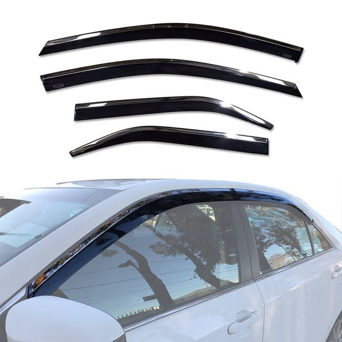 AUSGO Stainless Trim Weather Shields for Toyota Aurion 2012-2017 Weathershields Window Visors Wind Deflectors