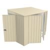 Build-a-Shed 1.5 x 2.3 x 2.0m Tunnel Shed Tunnel Hinged Door Double Hinged Side Door - Cream