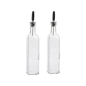 Argon Tableware Olive Oil Pourer Bottles With Caps - 500ml - Pack Of 2