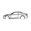 Ignite Laser BMW E92 M3 Silhouette Metal Wall Art Rustic Metal 47inch/120cm
